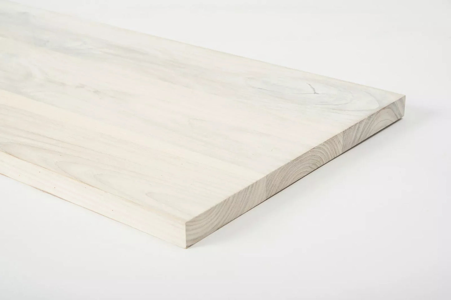 Shelf Stair tread Risers Windowsill Ash Rustic, full stave lamellas, 20 mm, Chalked white oil