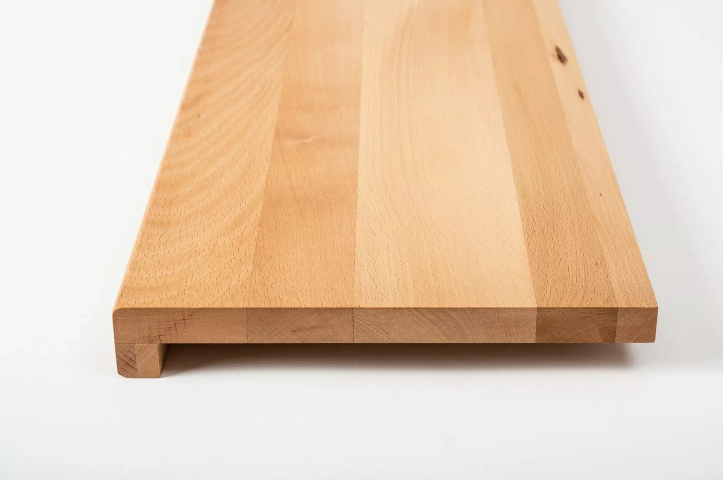 Stopień schodowy Parapet z nawisem Parzony Buk A/B, lamele lite, 20 mm, Twardy olej woskowy natur (bezbarwny)