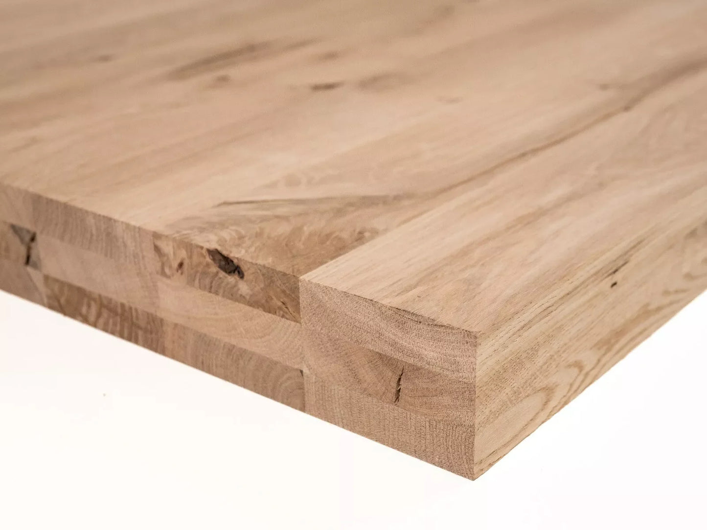 Lepený panel s plnými hranami DIY Oak Rustic, lamely z plných prken s pevnou šířkou, 52 mm, 3vrstvý