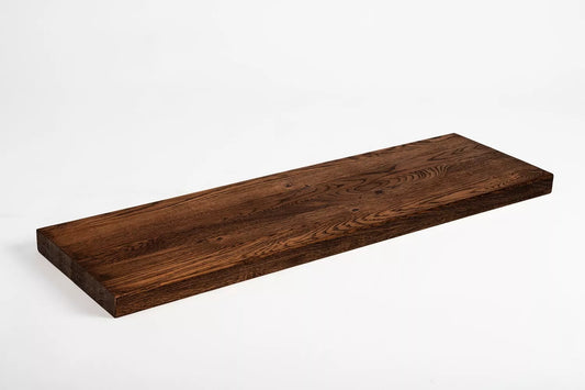 Shelf Stair tread Risers Windowsill Oak Rustic, full stave lamellas, 35 mm, 2-layer, Walnut oil