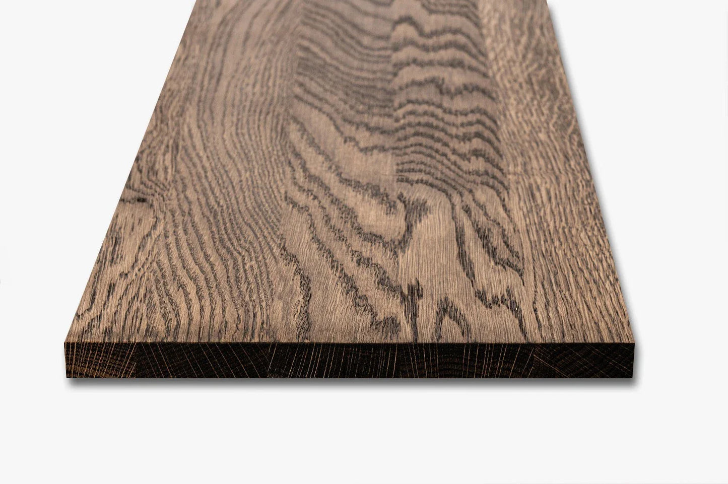 Shelf Stair tread Risers Windowsill Oak A/B, full stave lamellas, 20 mm, Smoked oil