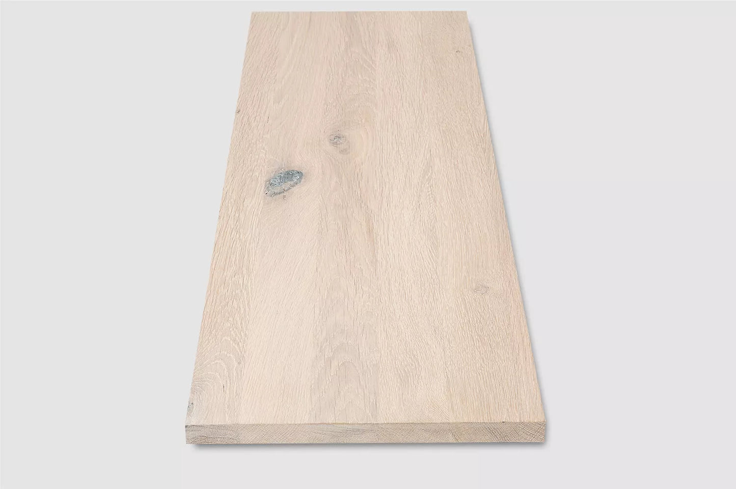 Shelf Stair tread Risers Windowsill Oak Rustic, full stave lamellas, 26 mm, Chalked white oil