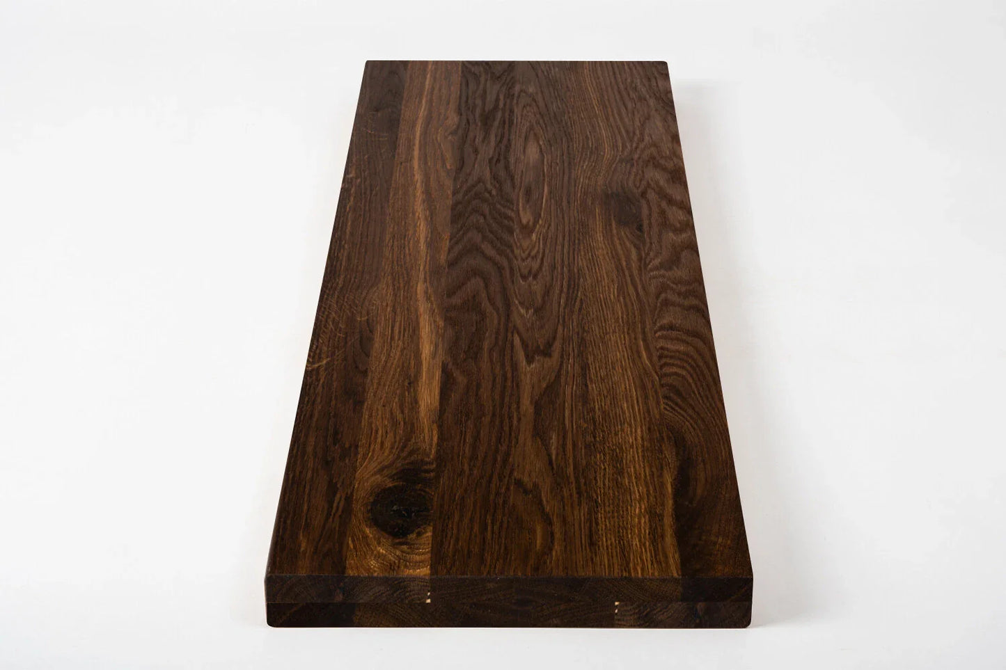 Shelf Stair tread Risers Windowsill Smoked Oak Rustic, full stave lamellas, 40 mm, 2-layer, Hard wax oil natur (colourless)