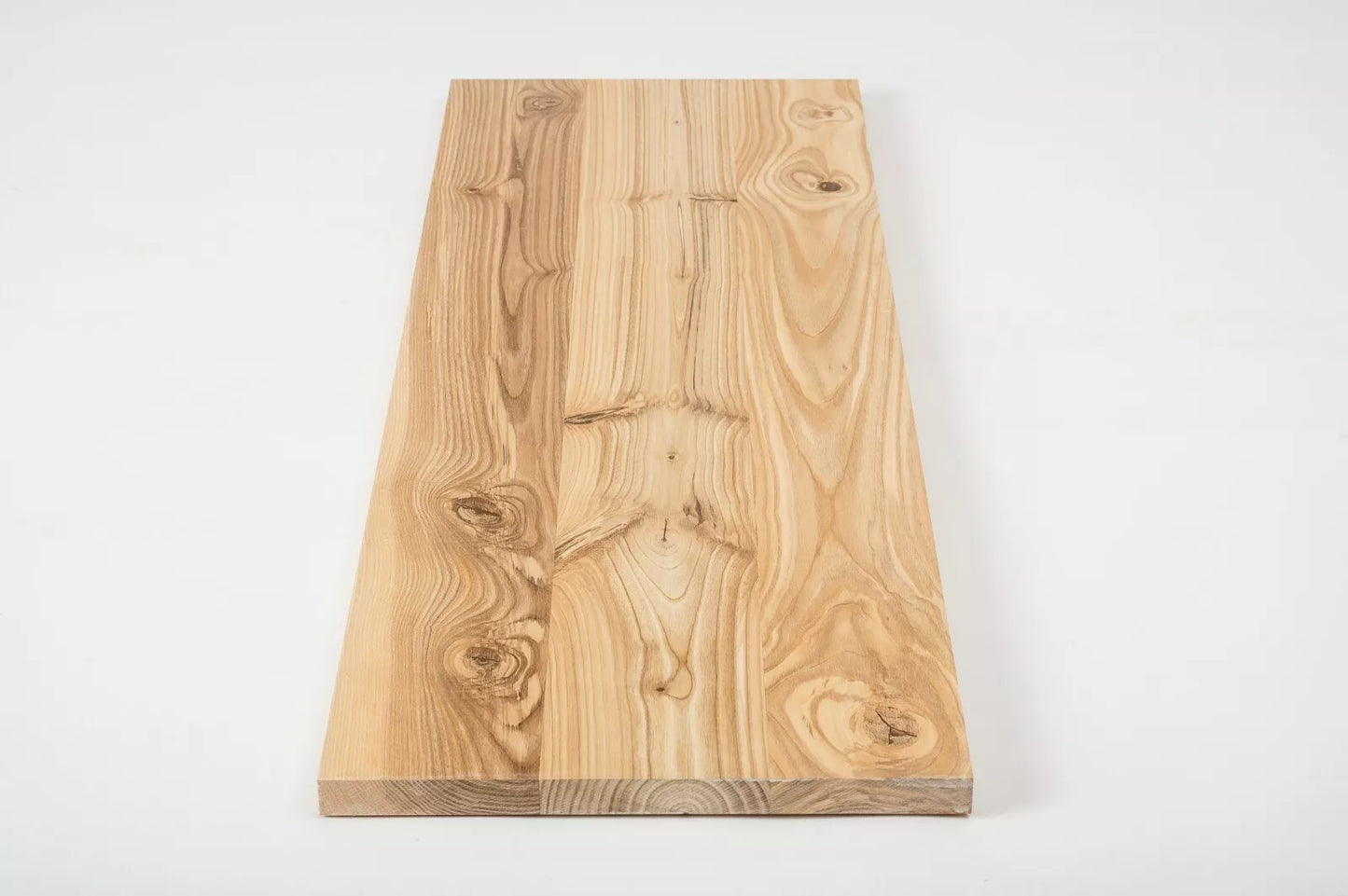 Shelf Stair tread Risers Windowsill Ash Rustic, full stave lamellas, 20 mm, Hard wax oil nature white
