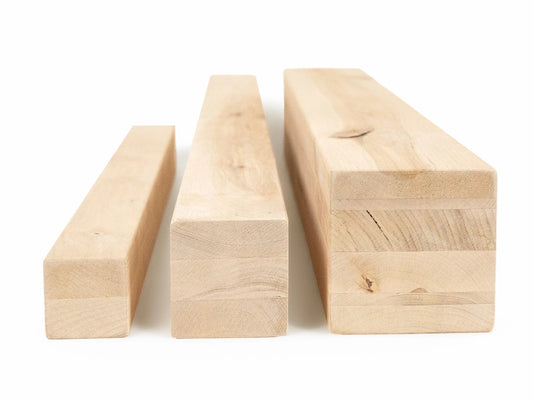 Glulam birch beam Rustic 100x100 mm Hard wax oil Natural white, square timber, solid wood