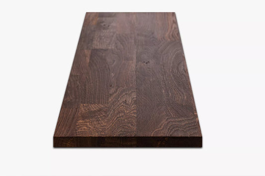 Półka Stopień schodowy Podstopnica Parapet Dąb Wędzony Rustykalny, lamele mikrowczep, 20 mm, Matowe lakierowanie