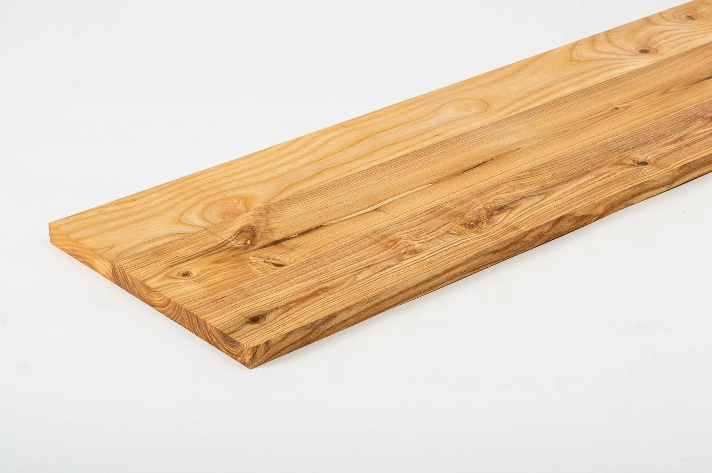 Shelf Stair tread Risers Windowsill Ash Rustic, full stave lamellas, 20 mm, Natural oil