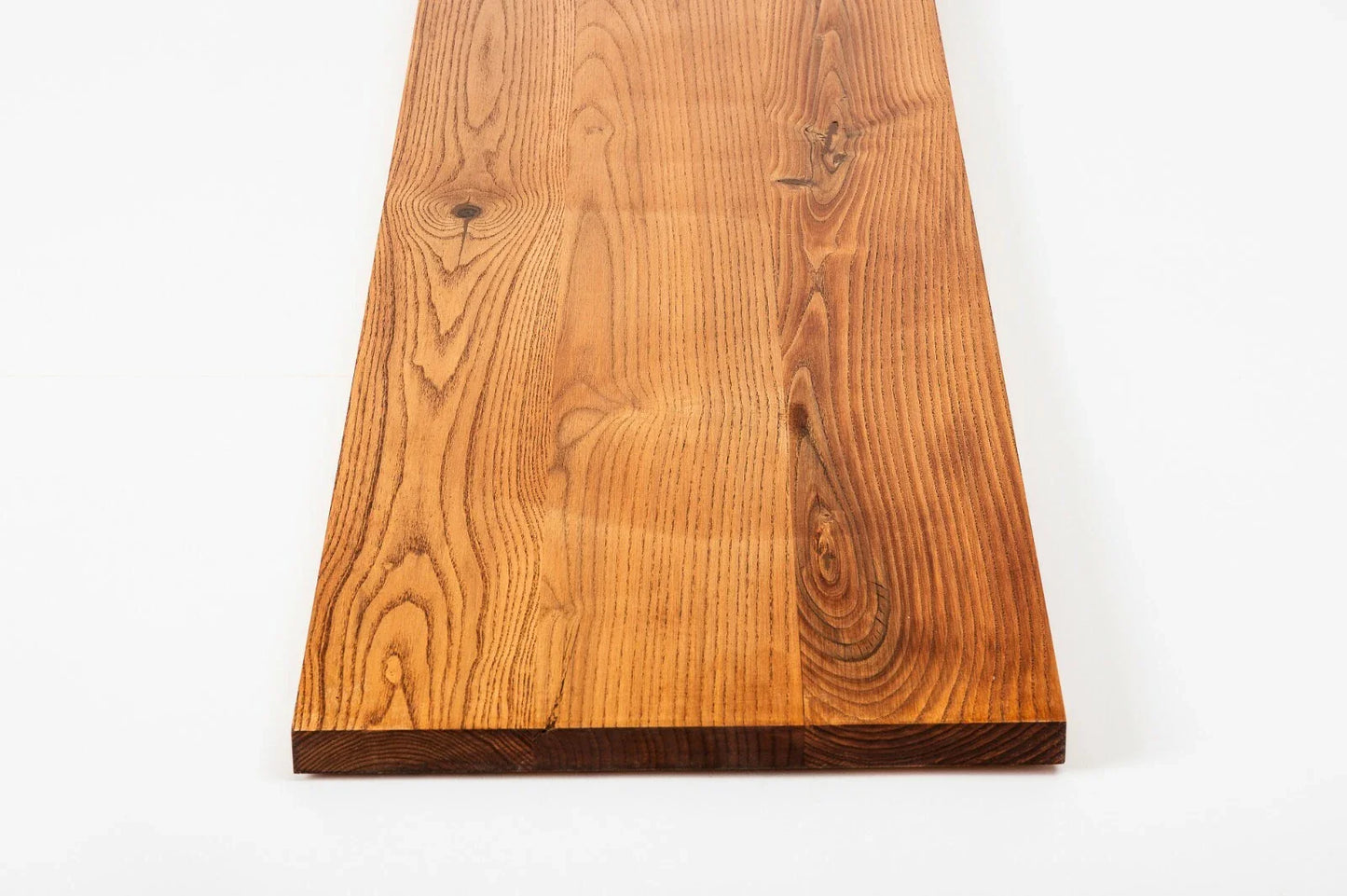 Shelf Stair tread Risers Windowsill Ash Rustic, full stave lamellas, 20 mm, Cherry oil