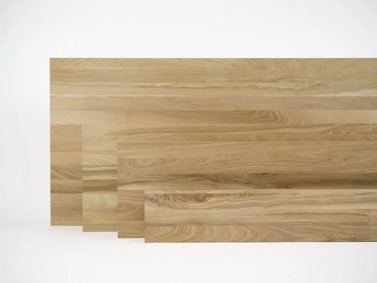 Blat drewniany z litego drewna klejony DIY Jesion Brownheart A/B, lamele lite random, 26 mm