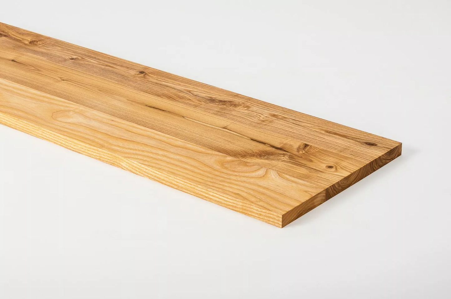 Shelf Stair tread Risers Windowsill Ash Rustic, full stave lamellas, 20 mm, Natural oil