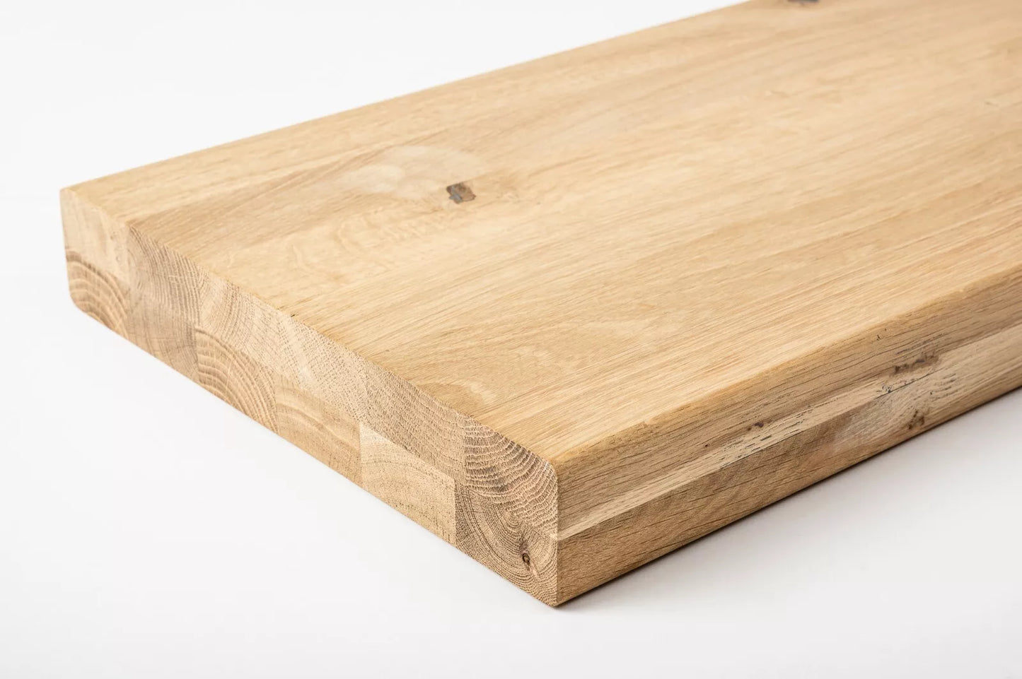 Shelf Stair tread Risers Windowsill Oak Rustic, full stave lamellas, 35 mm, 2-layer, Unfinished