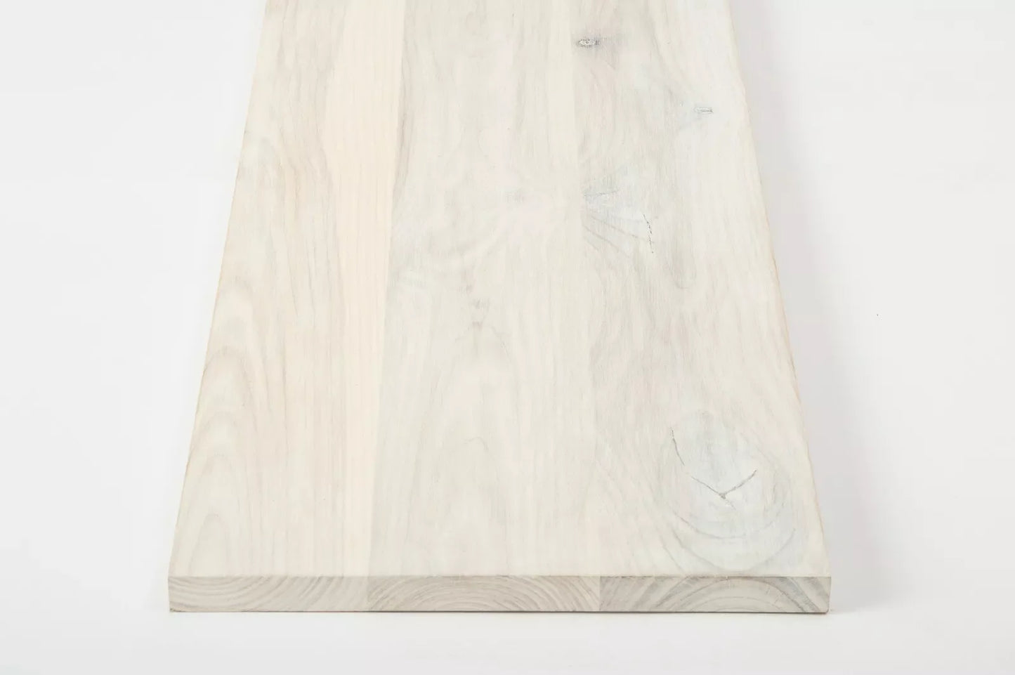 Shelf Stair tread Risers Windowsill Ash Rustic, full stave lamellas, 20 mm, Chalked white oil
