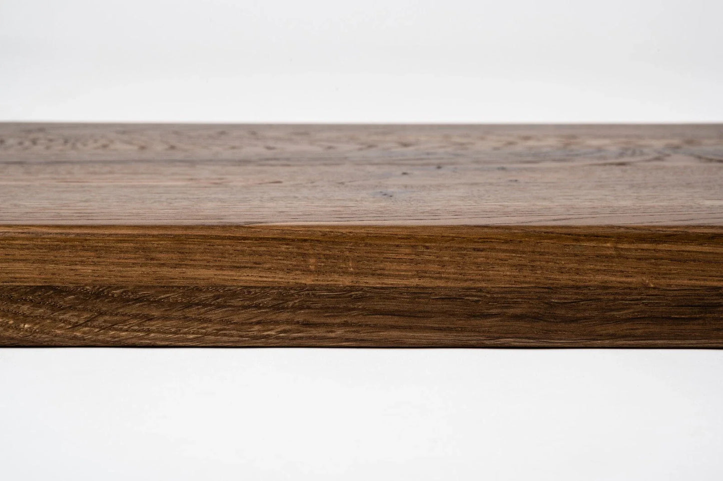 Shelf Stair tread Risers Windowsill Smoked Oak Rustic, full stave lamellas, 20 mm, Matte lacquered