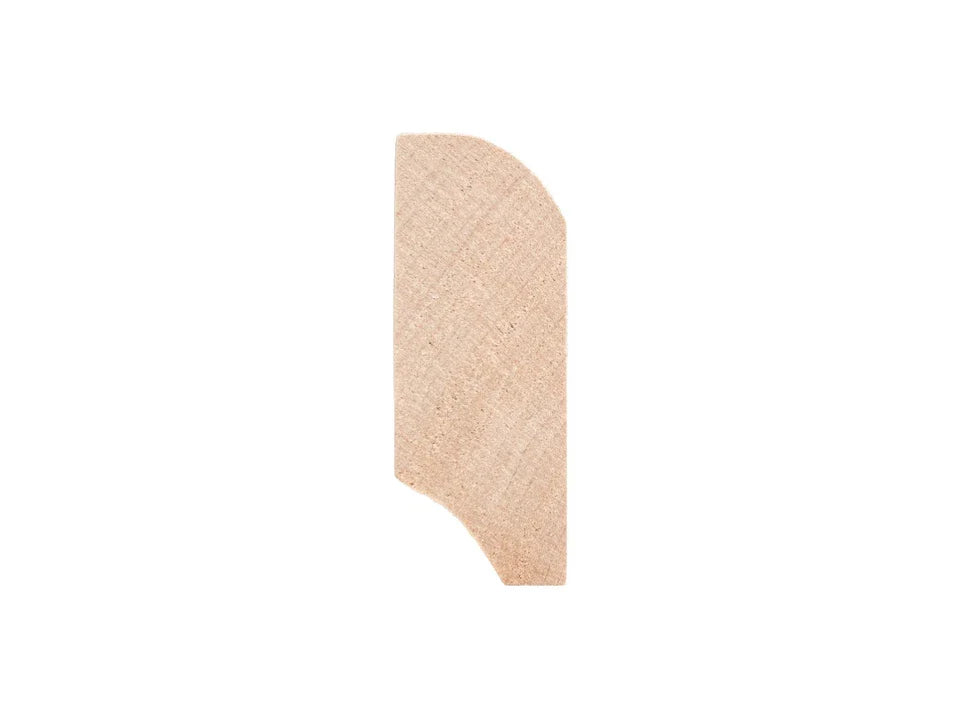 Listwa przypodłogowa lite drewno brzozowe, rustykalna 24x60 mm, olej woskowy twardy naturalny biały, długość 2000 mm, z promieniem 5 mm, bez wypełnienia