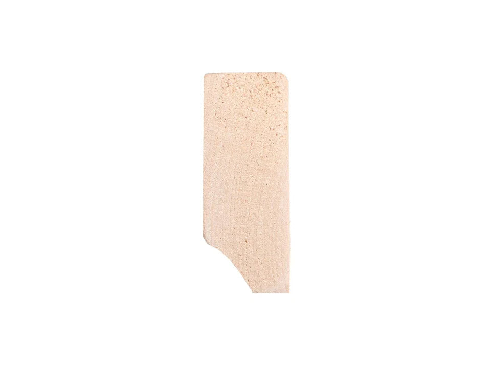 Listwa przypodłogowa z litej brzozy, klasa A/B, 24x60 mm, surowa, długość 2000 mm, zaokrąglony rant R = 5 mm