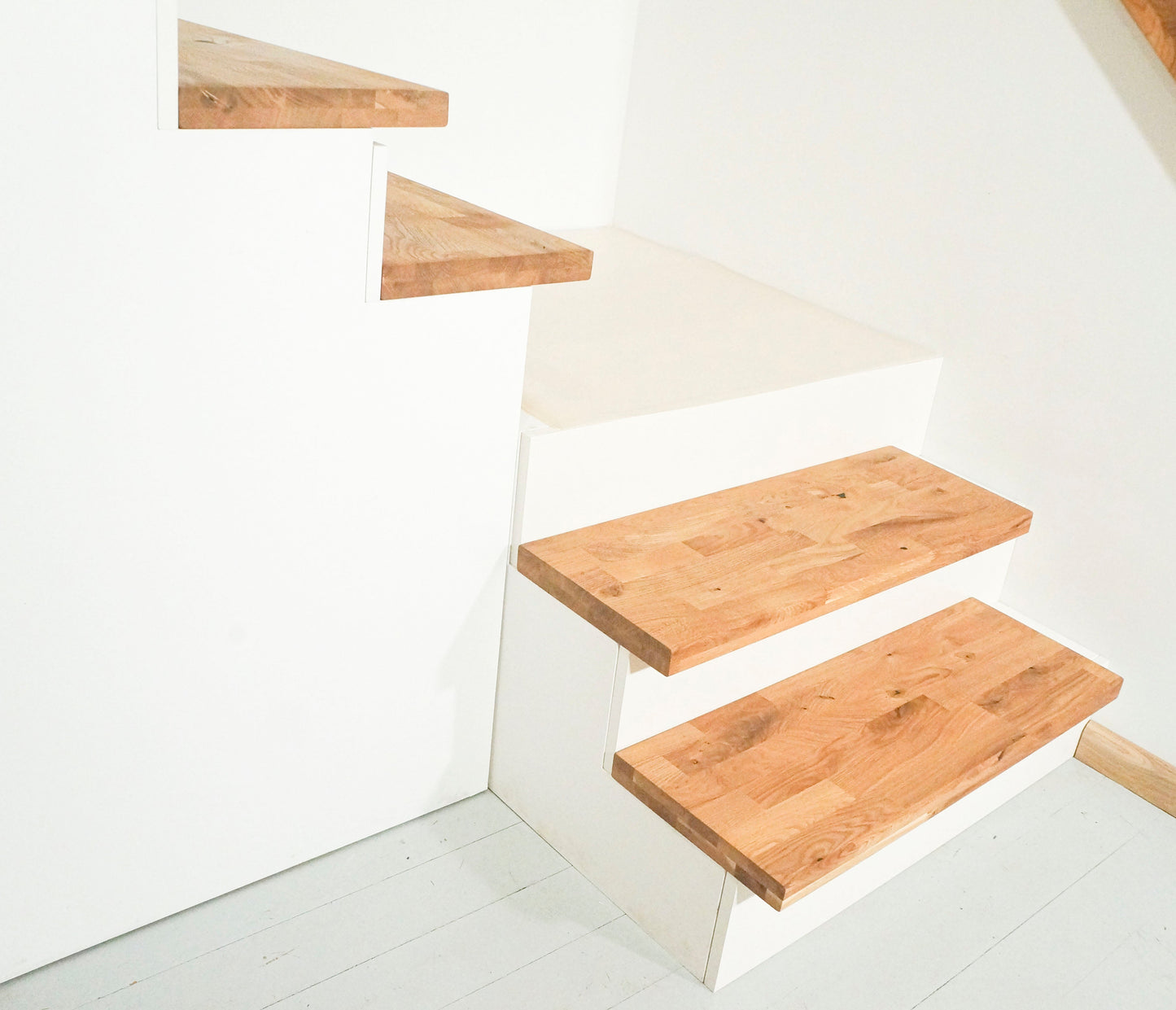 Shelf Stair tread Riser Windowsill Oak Rustic, finger jointed lamellas, 40 mm, 2-layer, Hard wax oil Natural (colourless)