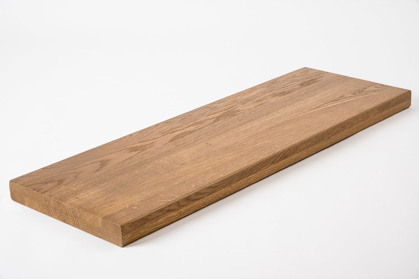 Półka Stopień schodowy Podstopnica Parapet Dąb A/B, lamele lite, 40 mm, 2-warstwowe, Olej brązowy