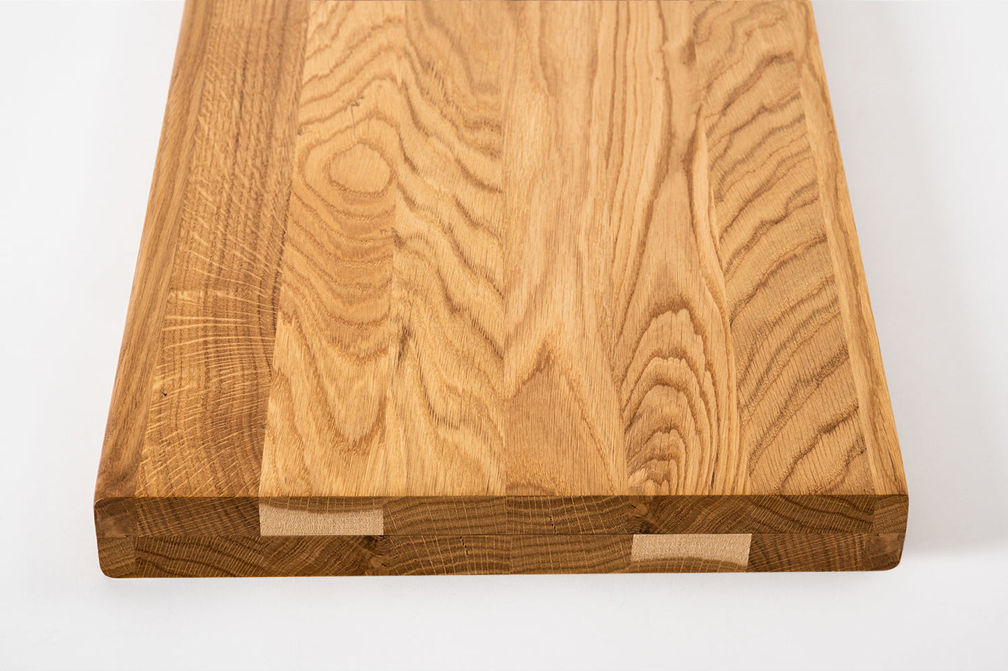 Shelf Stair tread Riser Windowsill Oak A/B, full stave lamellas,  40 mm, 2-layer, Matte lacquered