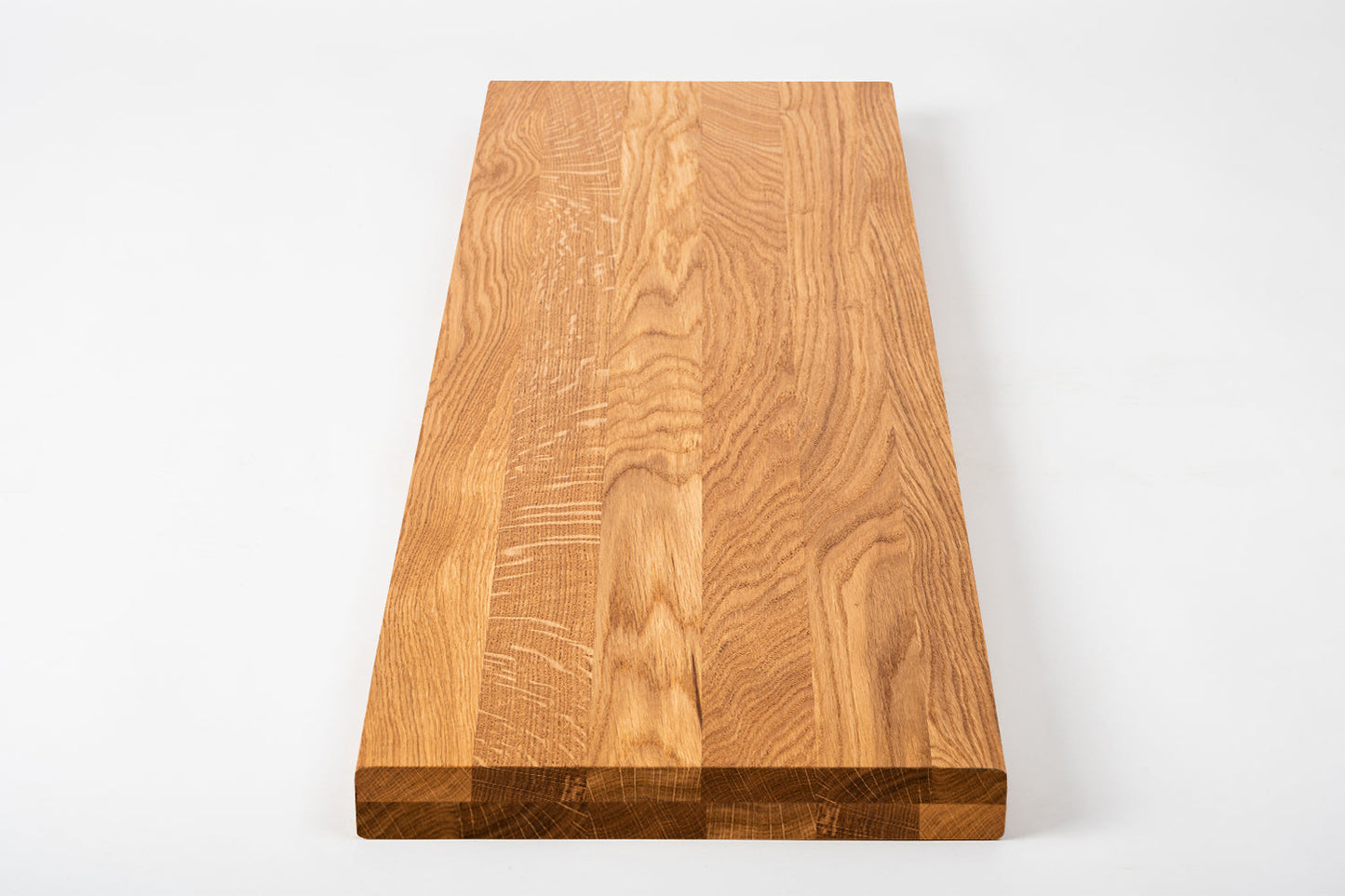 Shelf Stair tread Riser Windowsill Oak A/B, full stave lamellas,  40 mm, 2-layer, Natural oil