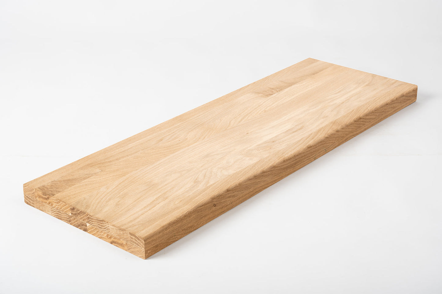 Shelf Stair tread Riser Windowsill Oak A/B, full stave lamellas,  40 mm, 2-layer, Unfinished