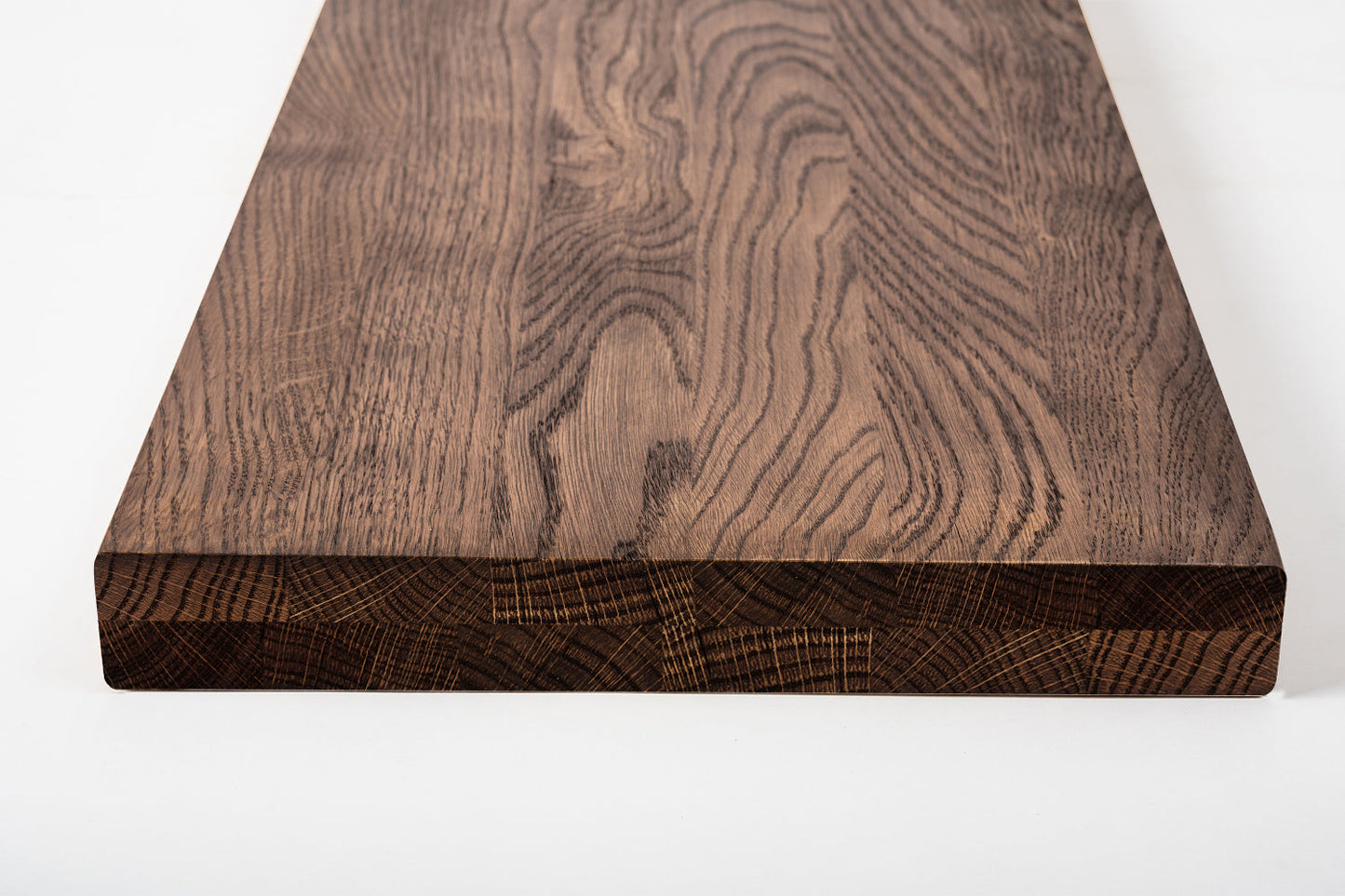 Shelf Stair tread Riser Windowsill Oak A/B, full stave lamellas,  40 mm, 2-layer, Walnut oil