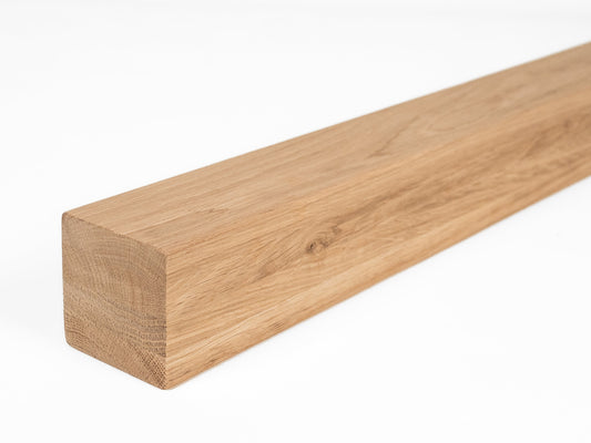 Belka dębowa klejona A/B 70x70 mm, Twardy olej woskowy biały, kwadratowa, lite drewno