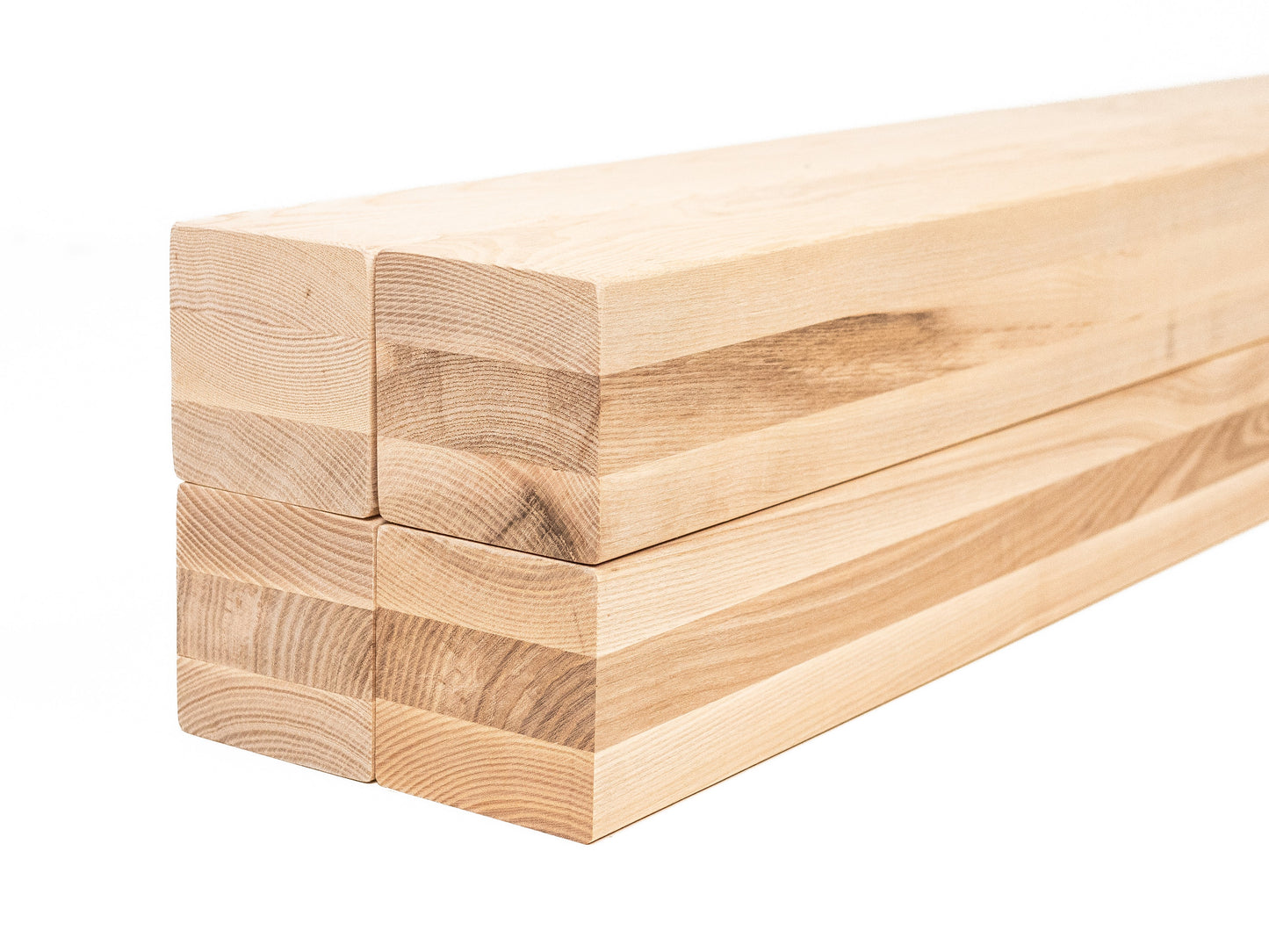 Belka klejona warstwowo z jesionu A/B 70x70 mm, twardy woskowy olej naturalny biały, drewno lite, kantówka