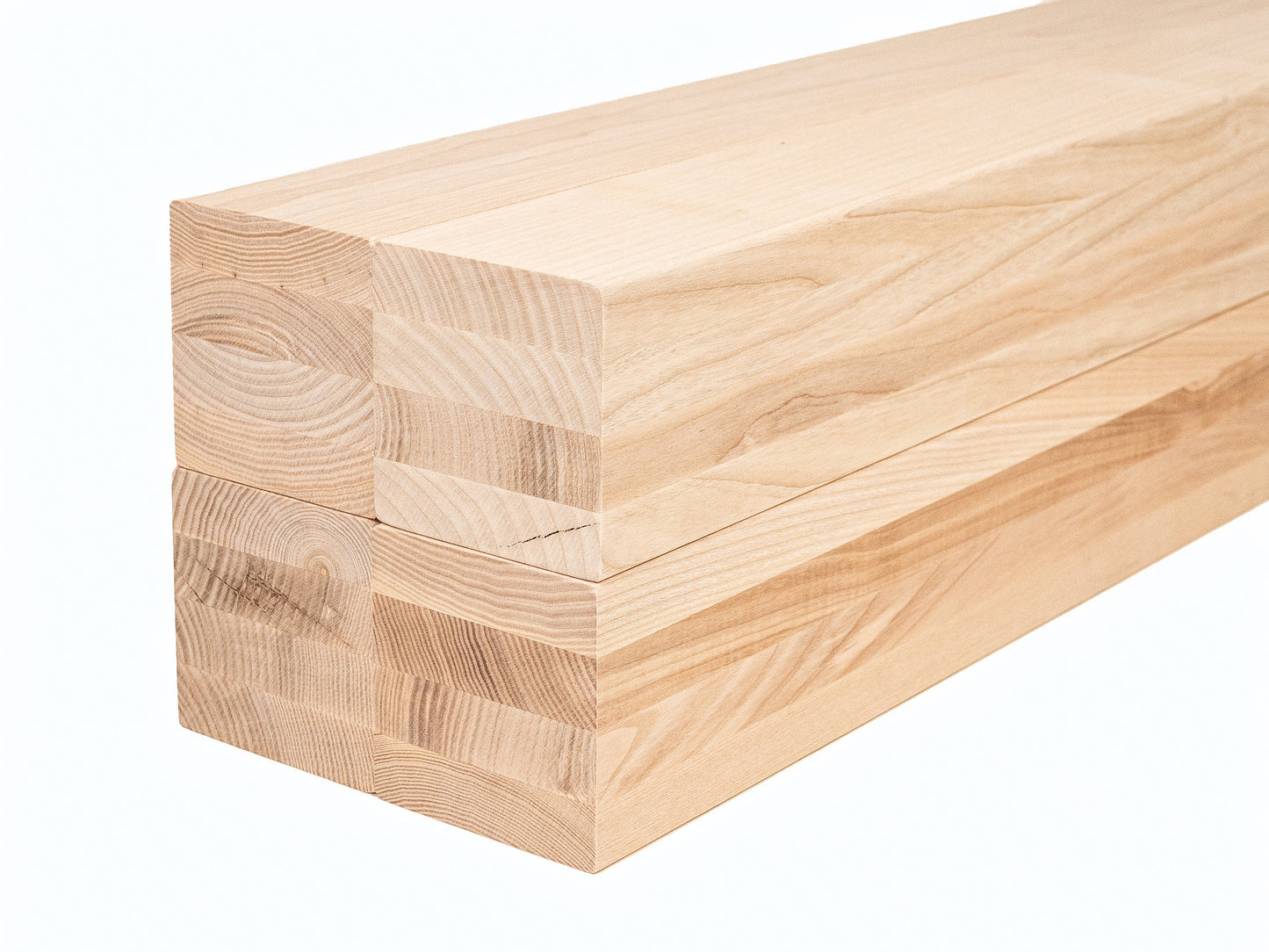 Belka klejona warstwowo z jesionu A/B 100x100 mm, twardy woskowy olej naturalny biały, drewno lite, kantówka