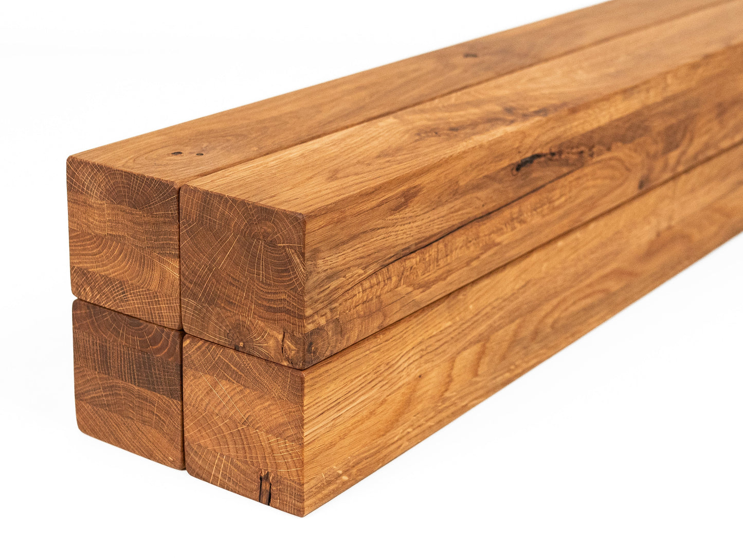 Belka dębowa klejona Rustykalna 70x70 mm, olej naturalny, kwadratowa, lite drewno