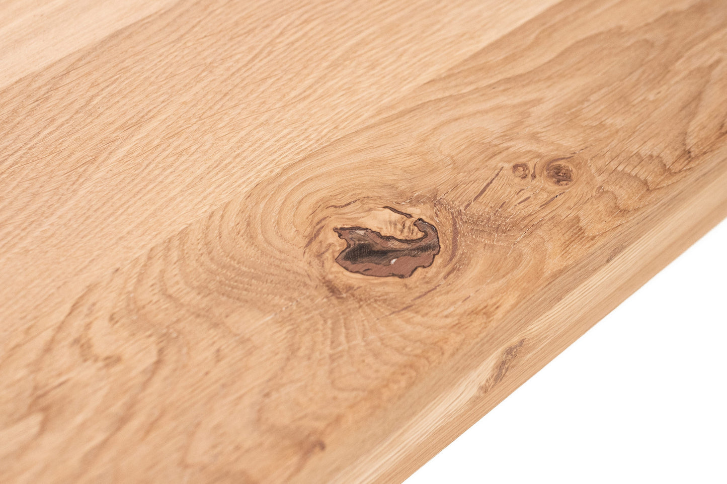 Shelf Stair tread Riser Windowsill Oak Rustic, finger jointed lamellas, 40 mm, 2-layer, Hard wax oil Natural white