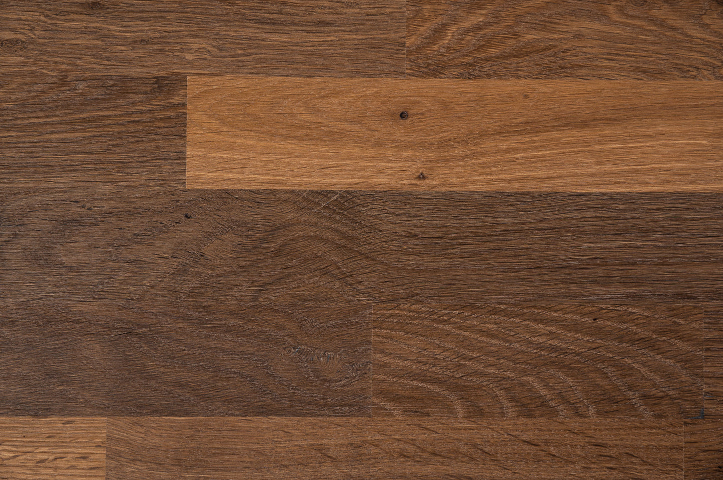 Stair tread Windowsill with overhang Smoked Oak Rustic, finger jointed lamellas, 20 mm, Hard wax oil Natural white