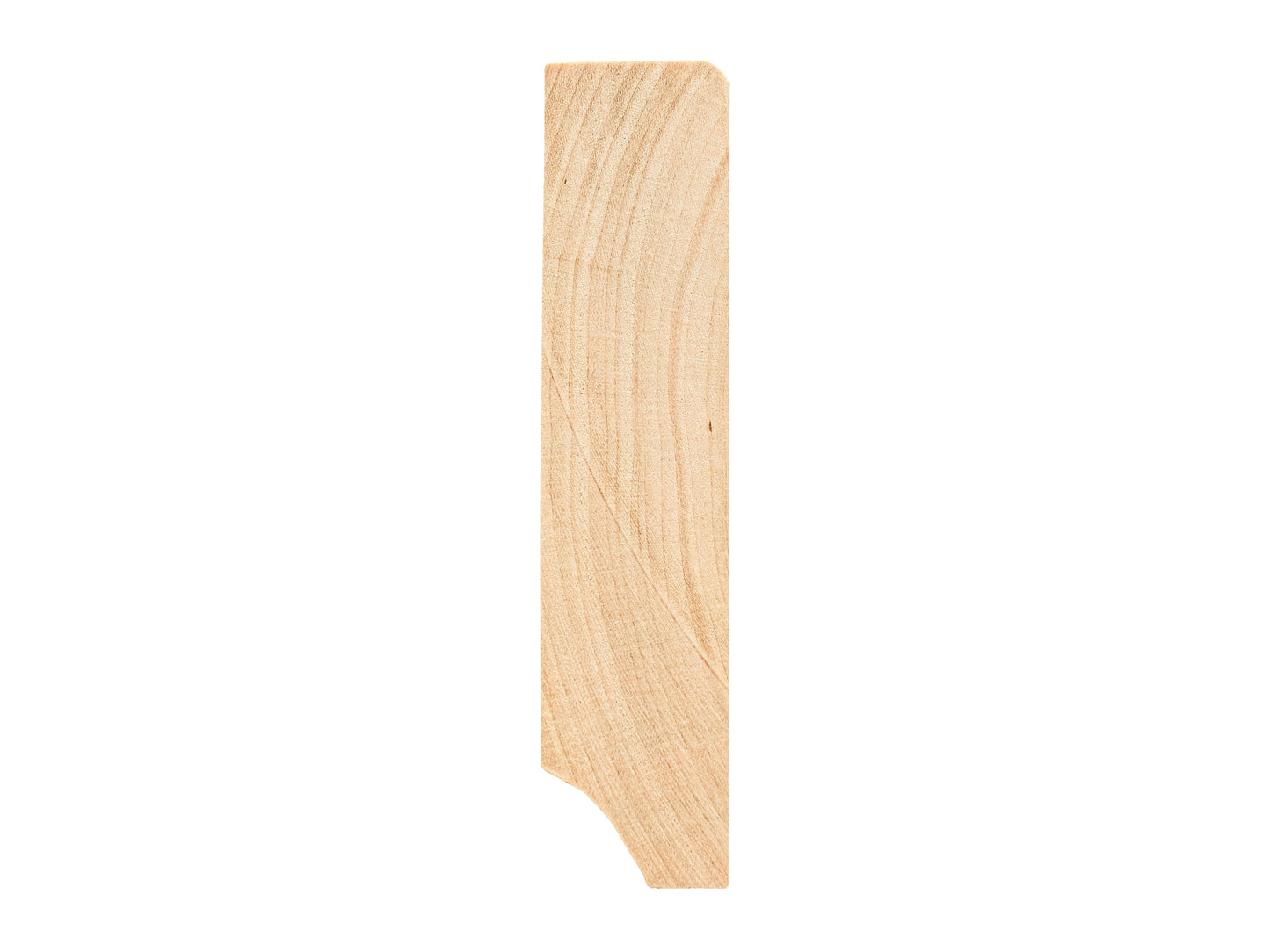 Listwa przypodłogowa lita brzozowa A/B 24x100 mm, lakier matowy, 2000 mm, z promieniem 5 mm