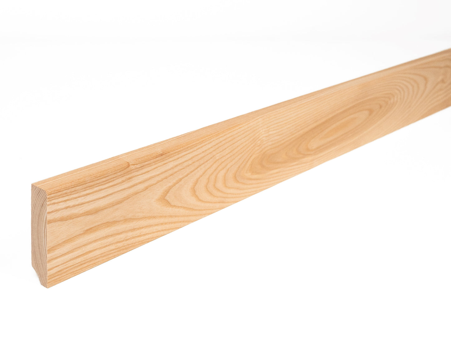Listwa przypodłogowa lita jesionowa A/B 24x100 mm, lakier matowy, 2000 mm, z promieniem 5 mm