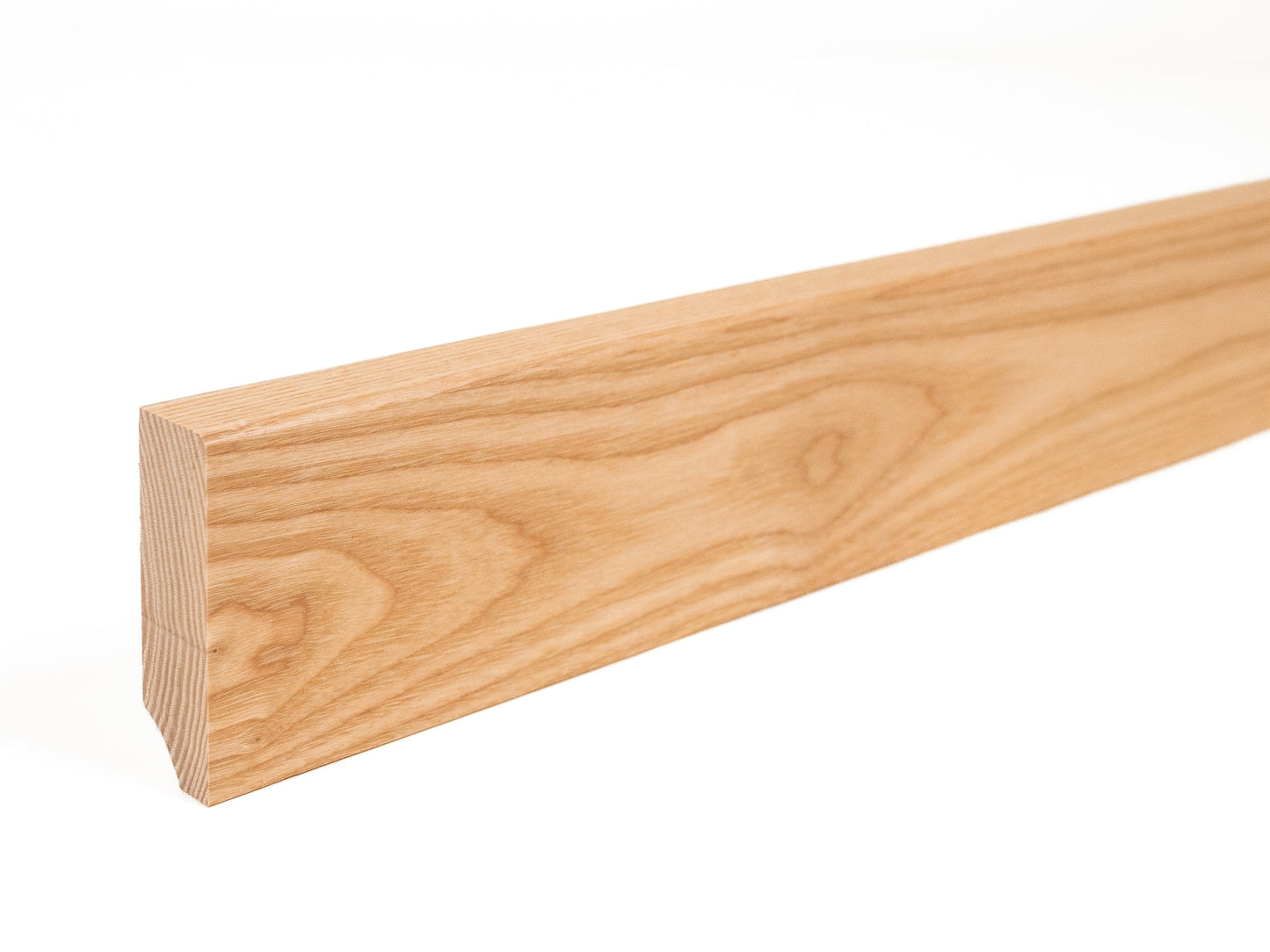 Listwa przypodłogowa lita jesionowa A/B 24x80 mm, lakier matowy, 2000 mm, z promieniem 5 mm