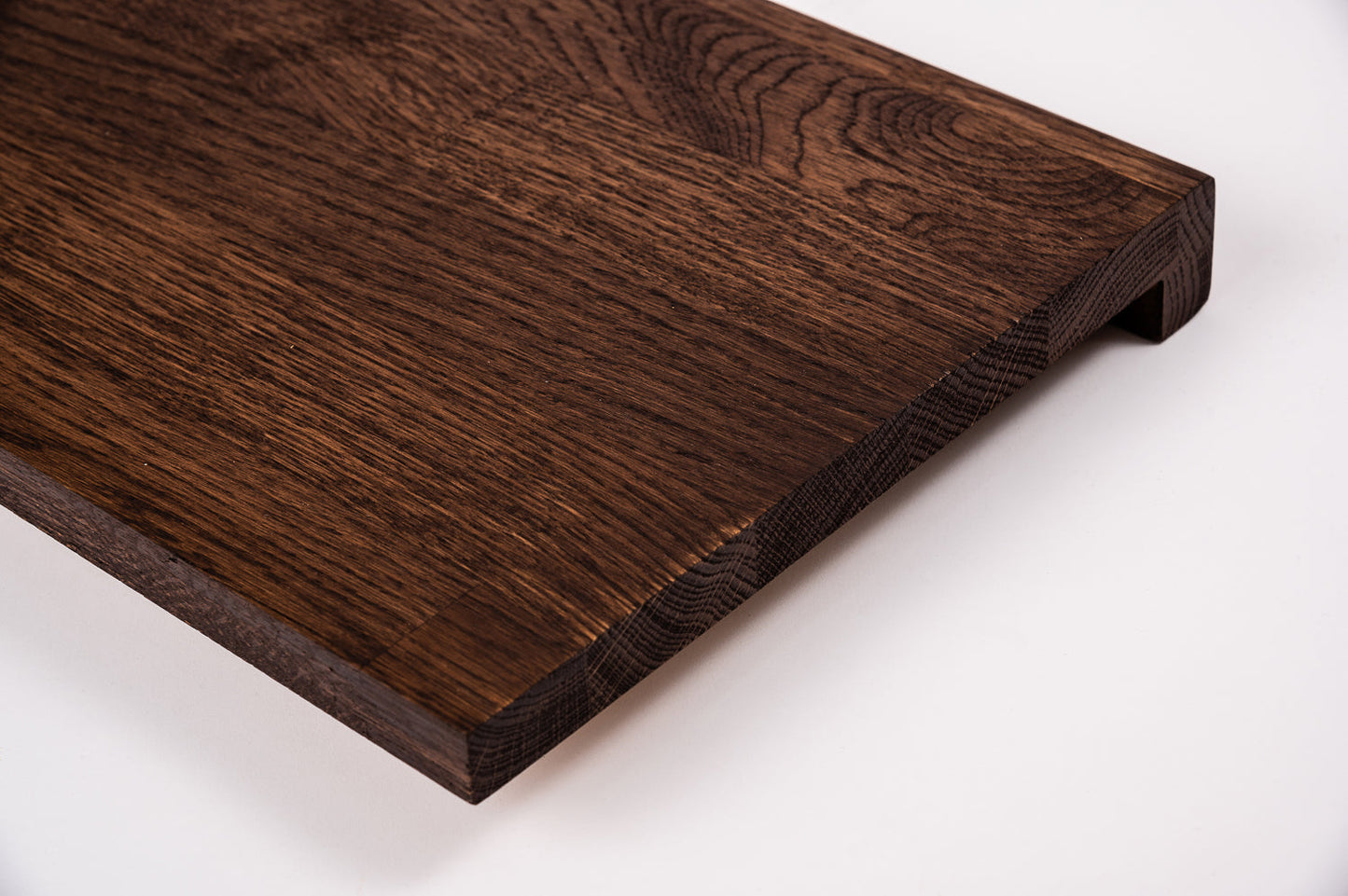 Stair tread Windowsill with overhang Oak Rustic, finger jointed lamellas, 26 mm, Walnut oil