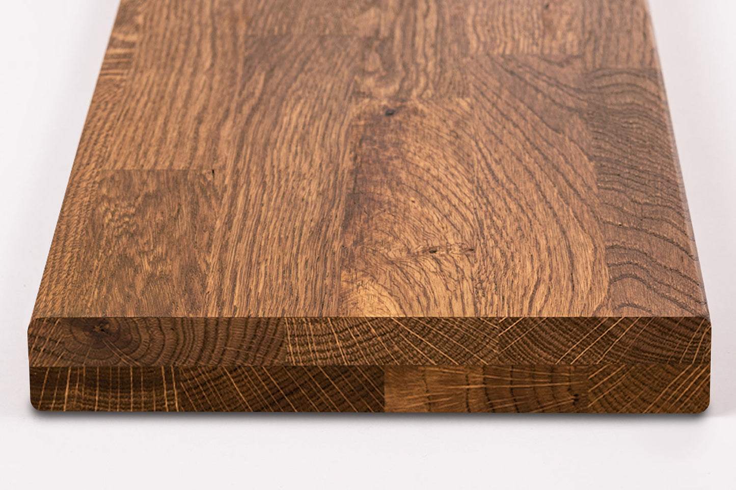Shelf Stair tread Riser Windowsill Oak Rustic, finger jointed lamellas, 40 mm, 2-layer, Antique oil