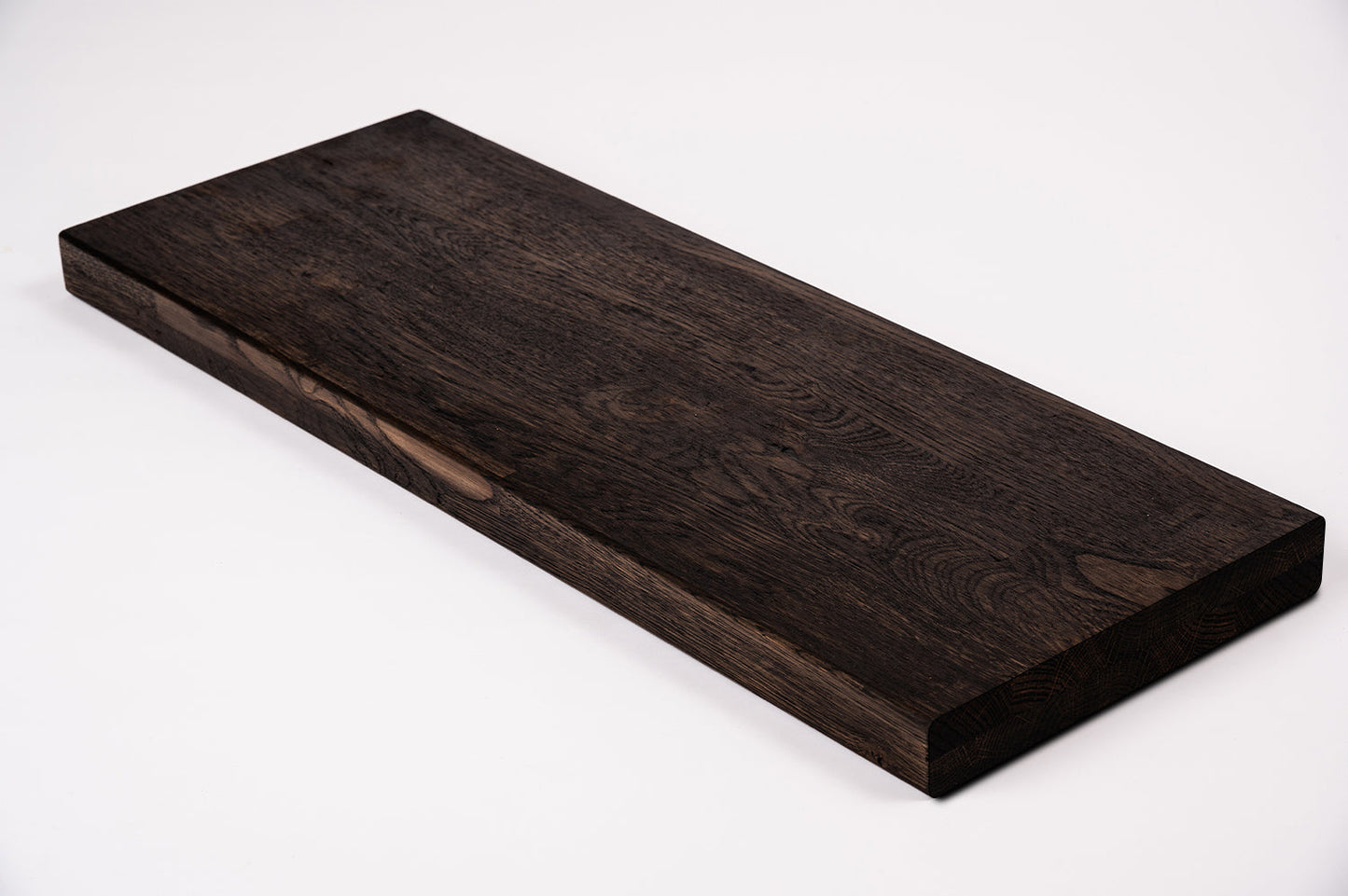 Shelf Stair tread Riser Windowsill Oak Rustic, finger jointed lamellas, 40 mm, 2-layer, Black oil