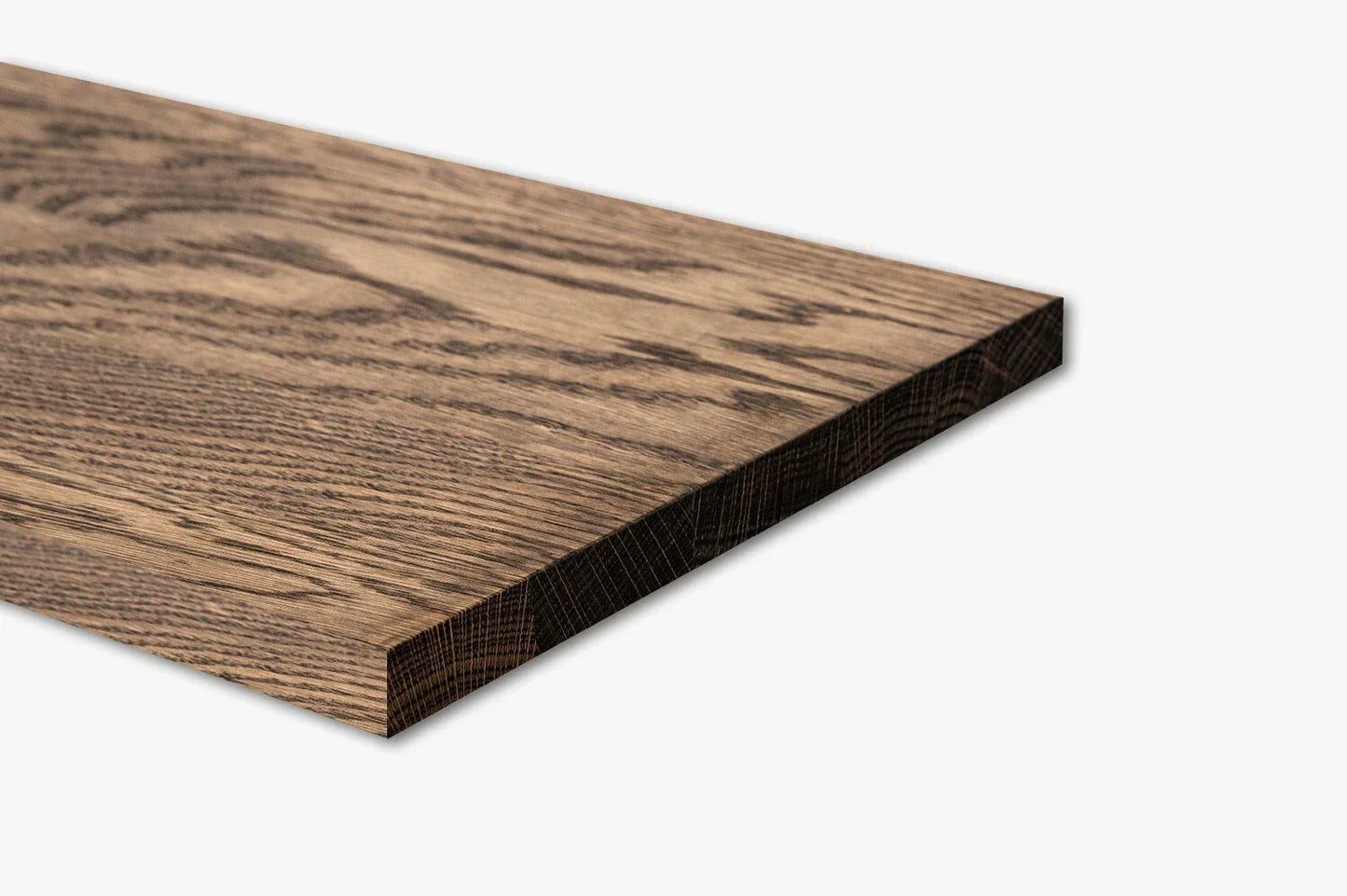 Shelf Stair tread Risers Windowsill Oak A/B, full stave lamellas, 26 mm, Smoked oil