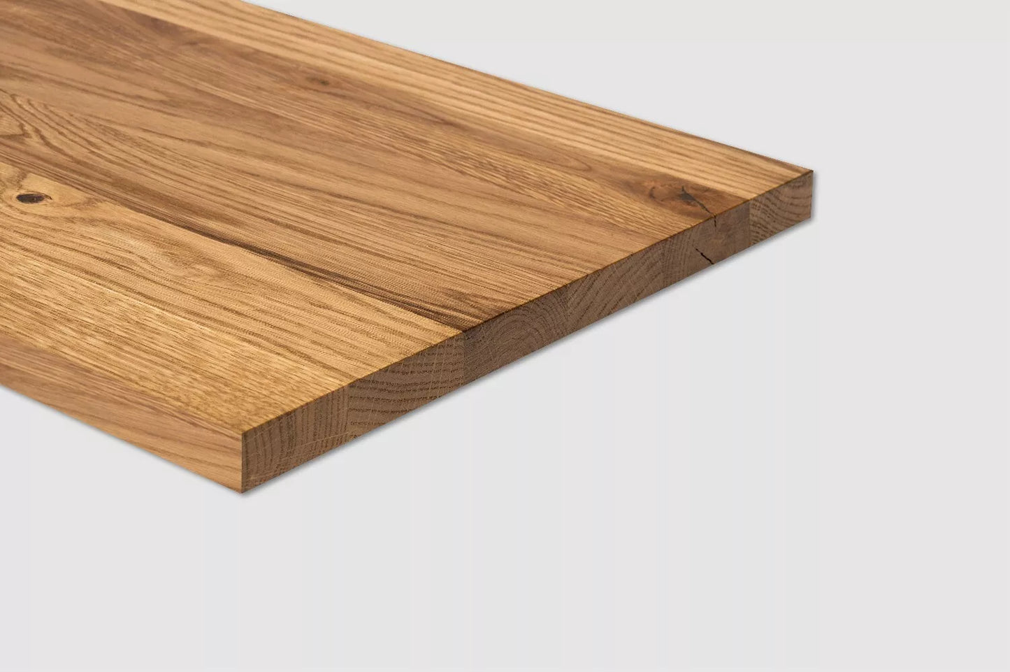 Shelf Stair tread Risers Windowsill Oak Rustic, full stave lamellas, 26 mm, Bronze oil