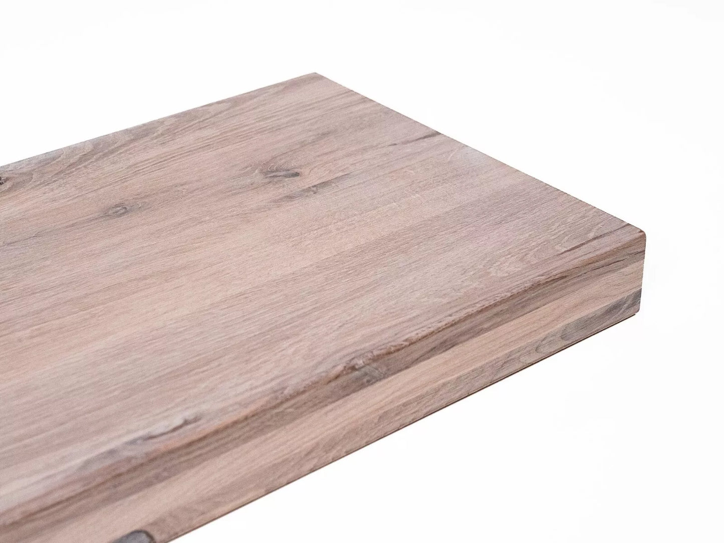 Shelf Stair tread Risers Windowsill Oak Rustic, full stave lamellas, 52 mm, 3-layer, Chalked white oil