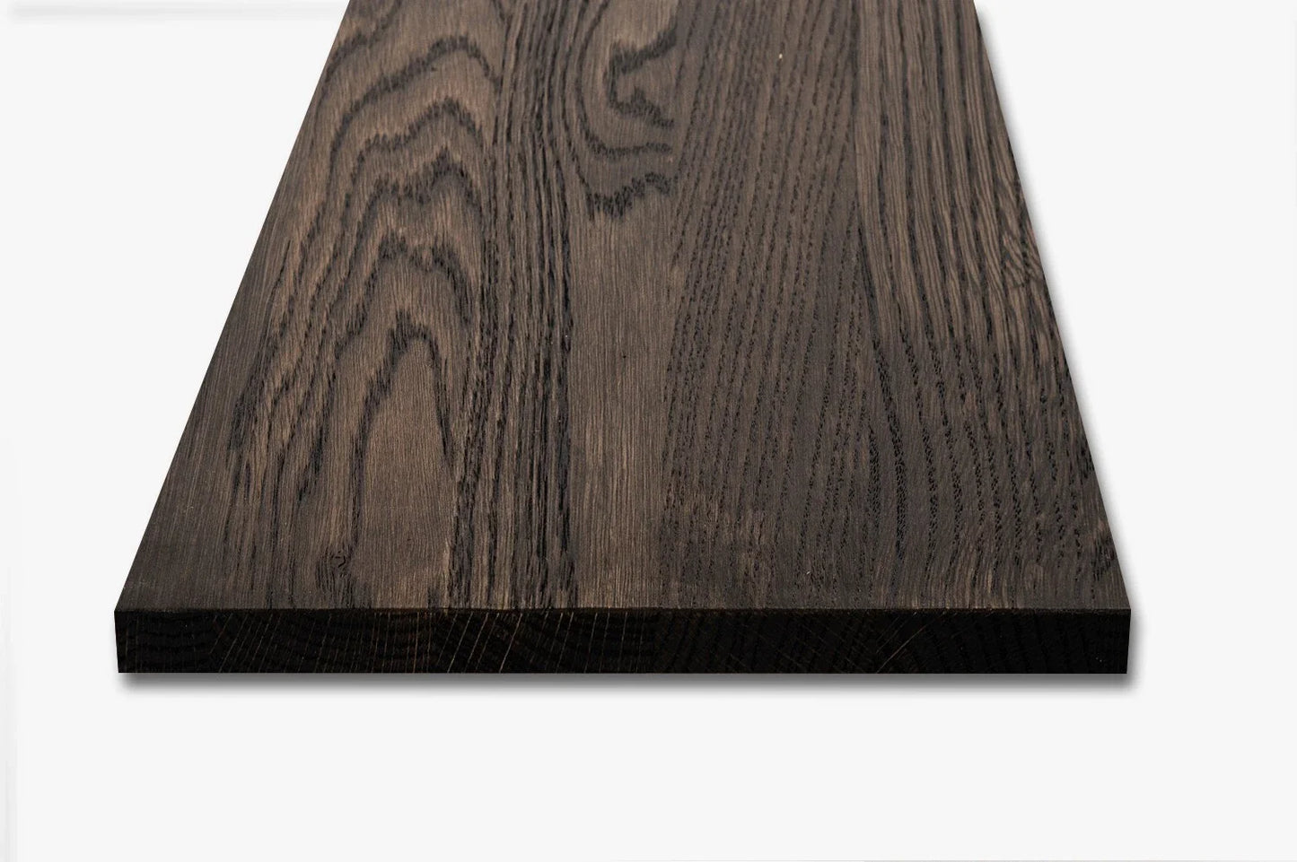 Shelf Stair tread Risers Windowsill Oak A/B, full stave lamellas, 20 mm, Black oil