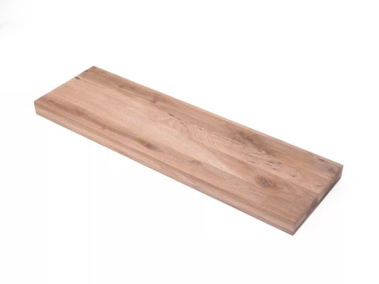 Półka Stopień schodowy Podstopnica Parapet Dąb Rustykalny, lamele lite, 52 mm, 3-warstwowa, Biały olej