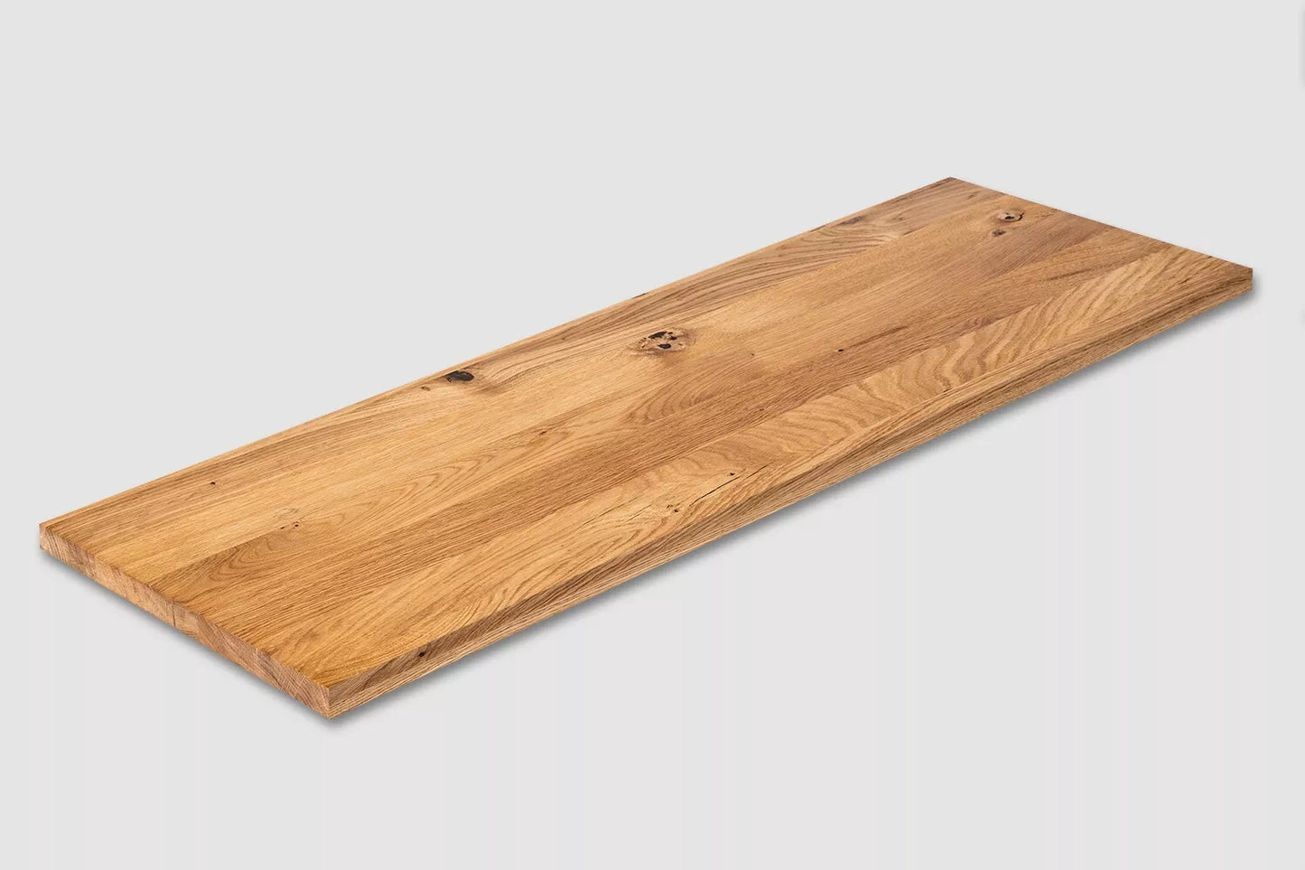 Shelf Stair tread Risers Windowsill Oak Rustic, full stave lamellas, 16 mm, Hard wax oil natur (colourless)