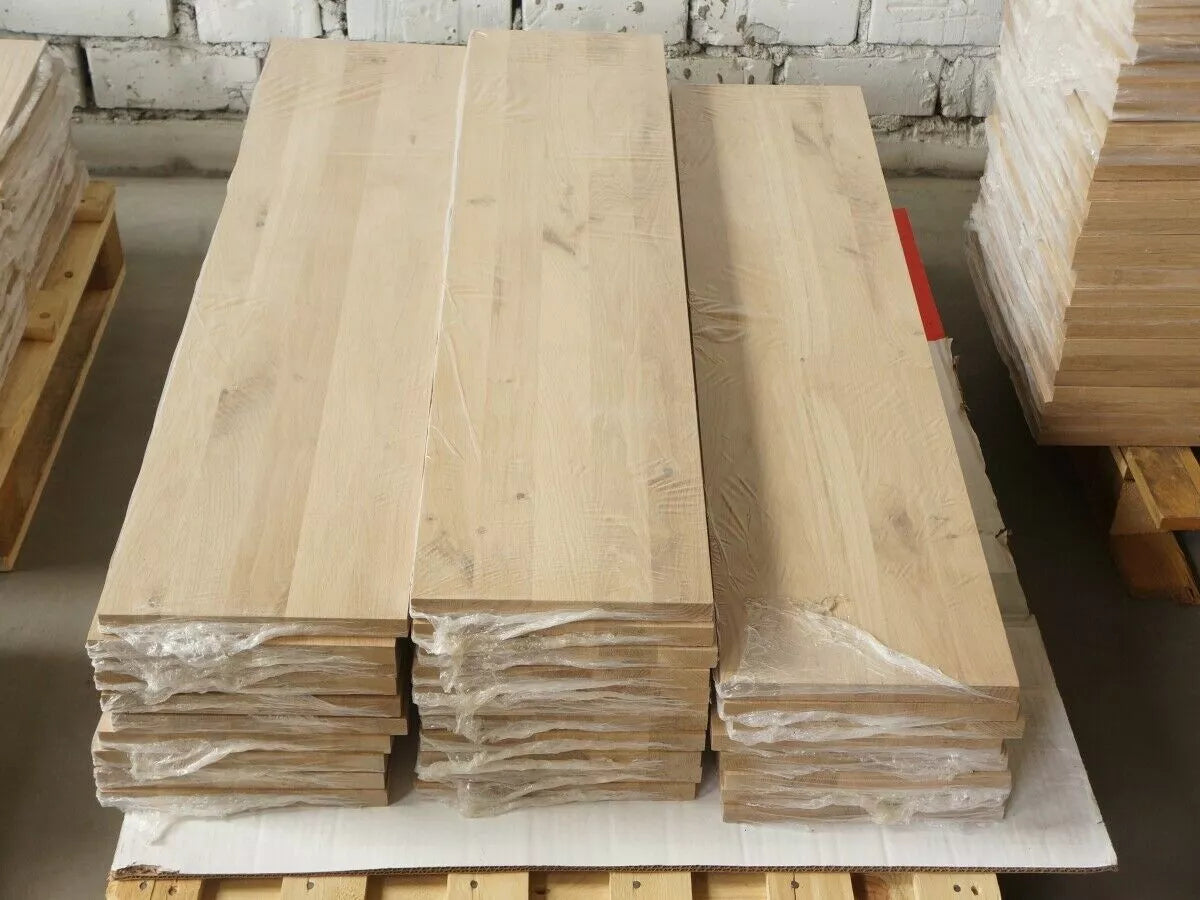 Lepený panel s plnými hranami DIY Oak Rustic, lamely z plných prken s pevnou šířkou, 26 mm
