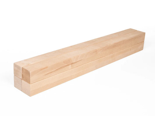 Belka klejona z brzozy A/B 50x50 mm, twardy wosk olej biały naturalny, kwadratowy przekrój, lite drewno
