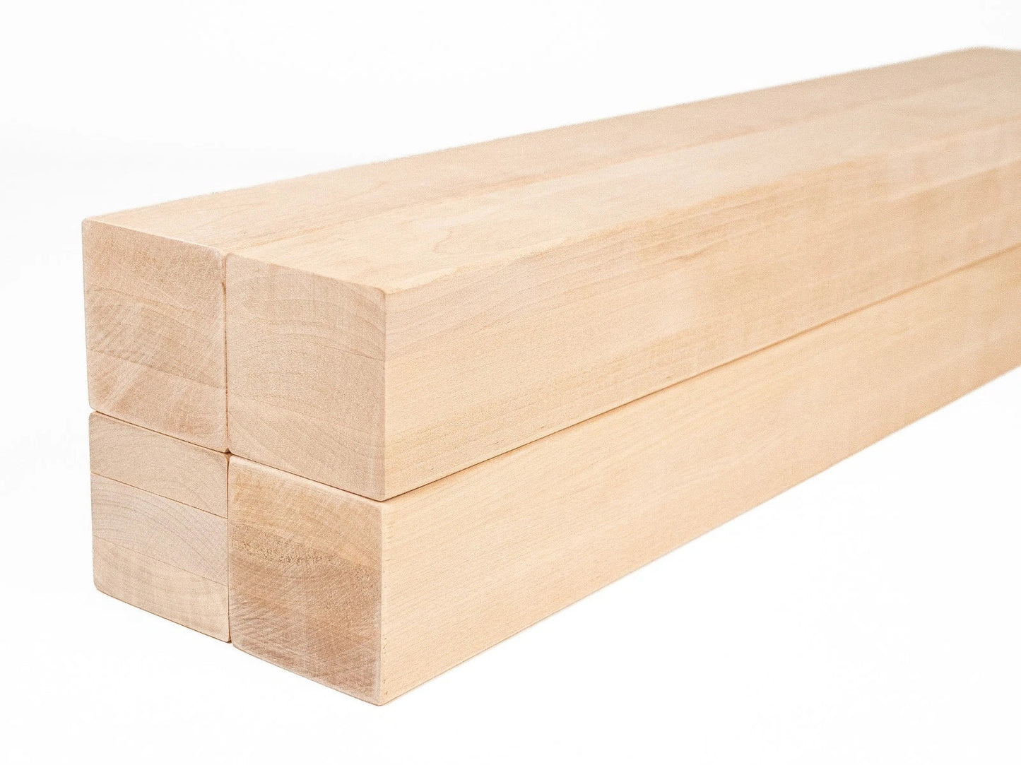 Belka klejona z brzozy A/B 70x70 mm, surowa, kwadratowy przekrój, lite drewno