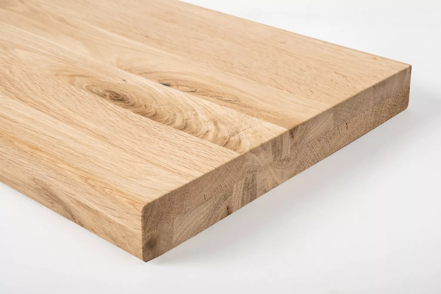 Shelf Stair tread Risers Windowsill Oak Rustic, full stave lamellas, 35 mm, 2-layer, Unfinished
