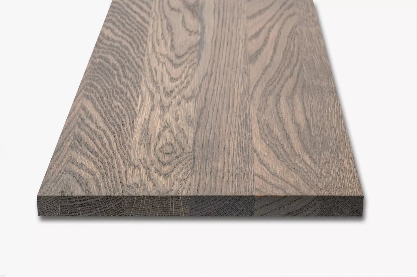 Shelf Stair tread Risers Windowsill Oak A/B, full stave lamellas, 26 mm, Graphite oil