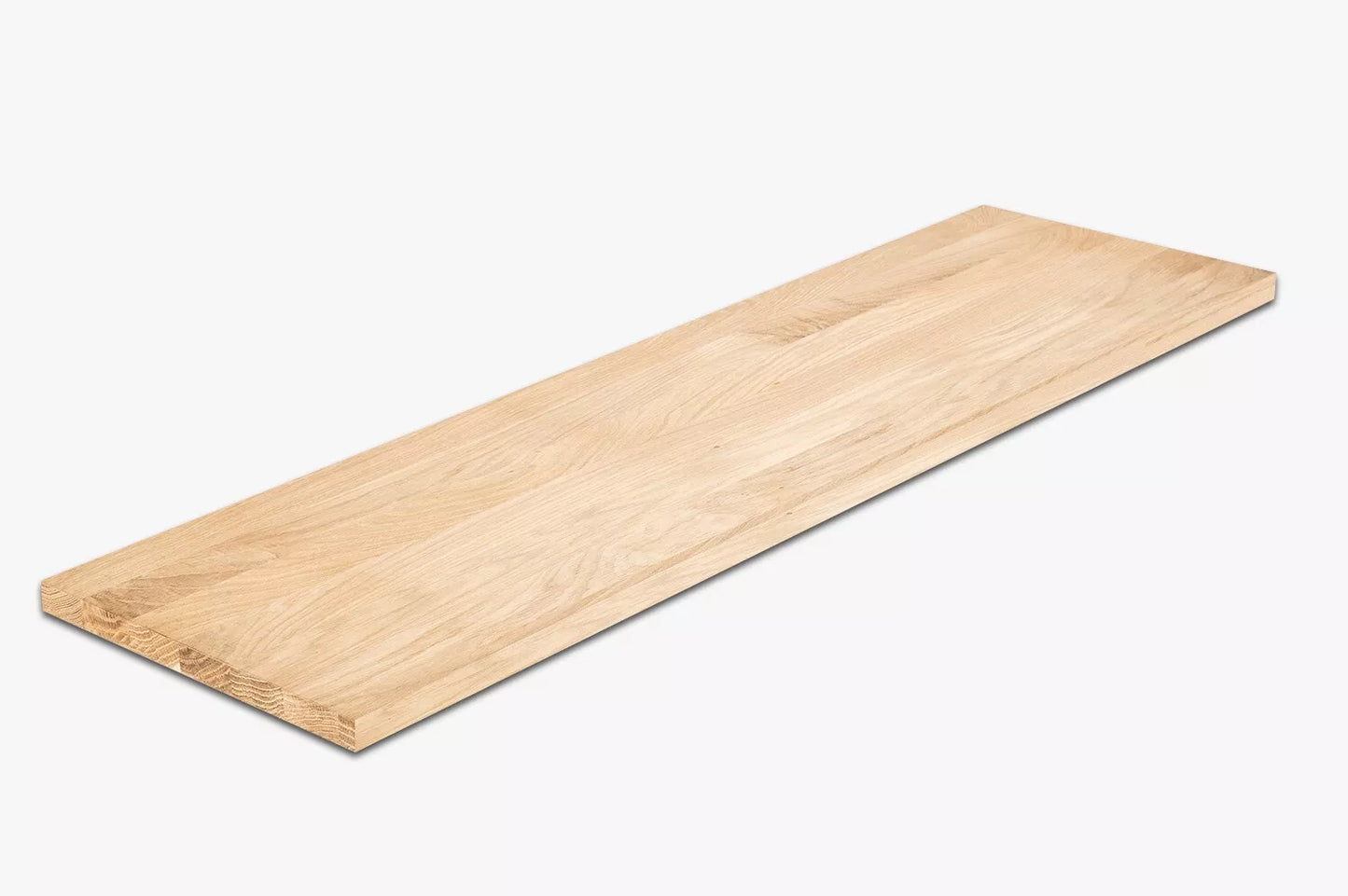 Shelf Stair tread Risers Windowsill Oak A/B, full stave lamellas, 20 mm, Hard wax oil nature white