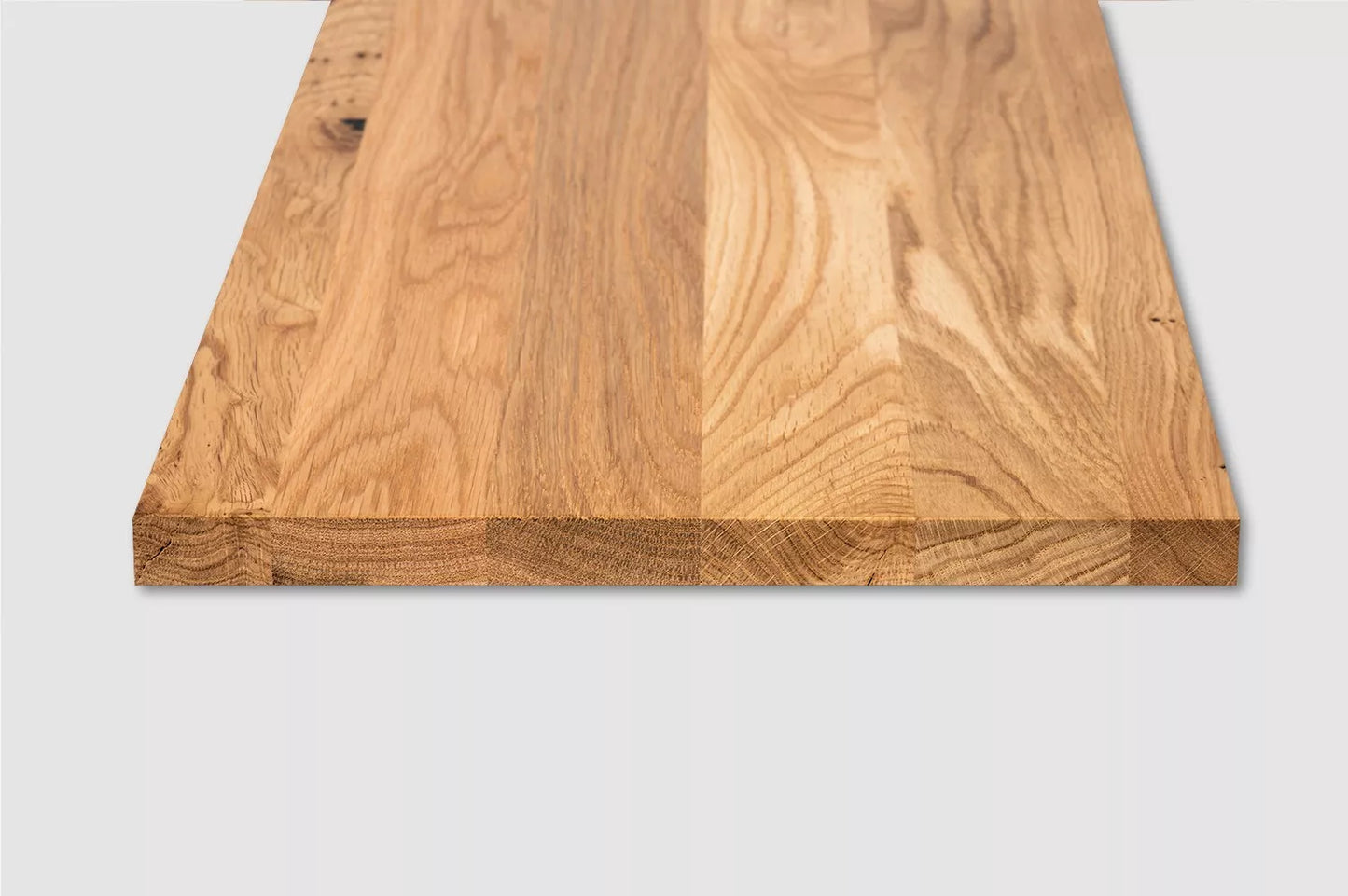 Shelf Stair tread Risers Windowsill Oak Rustic, full stave lamellas, 16 mm, Matte lacquered